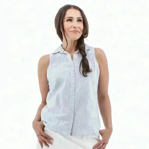 Old Ranch Brands Saguaro Tank Top 23 White Size M